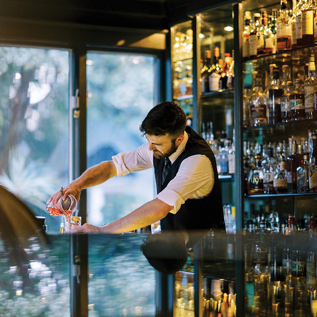 Man pouring a drink