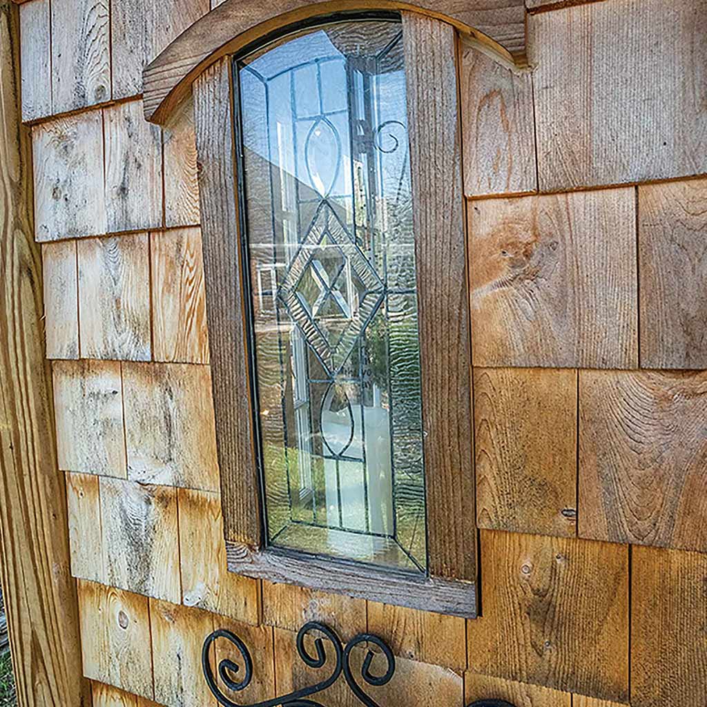 ornate shed window