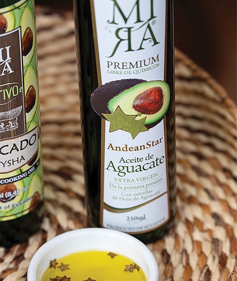 bottle and bowl of avocado oil