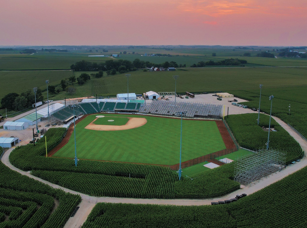 Aerial view of the Field of Dreams