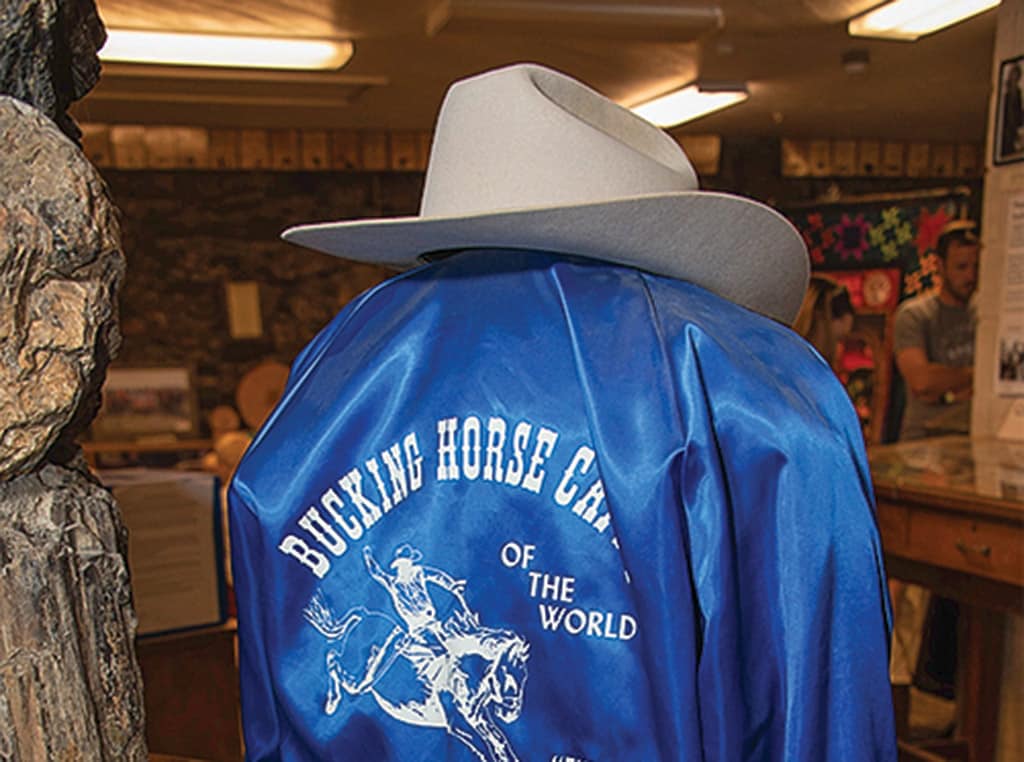 donated jacket hangs in the Range Rider's Museum