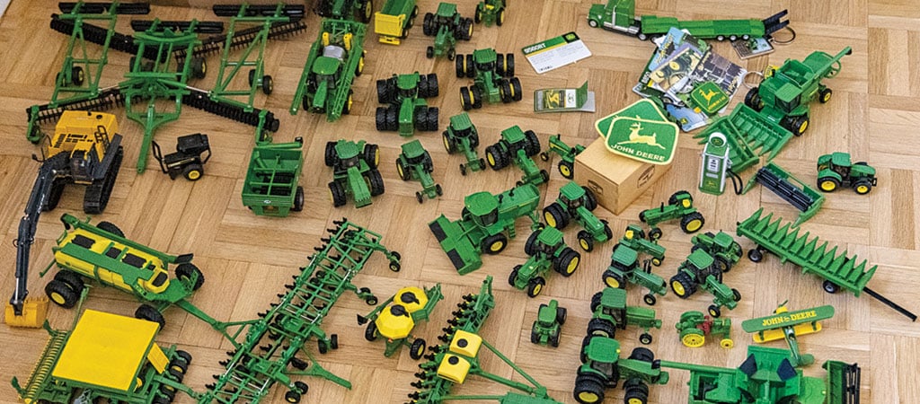 collection of John Deere toys
