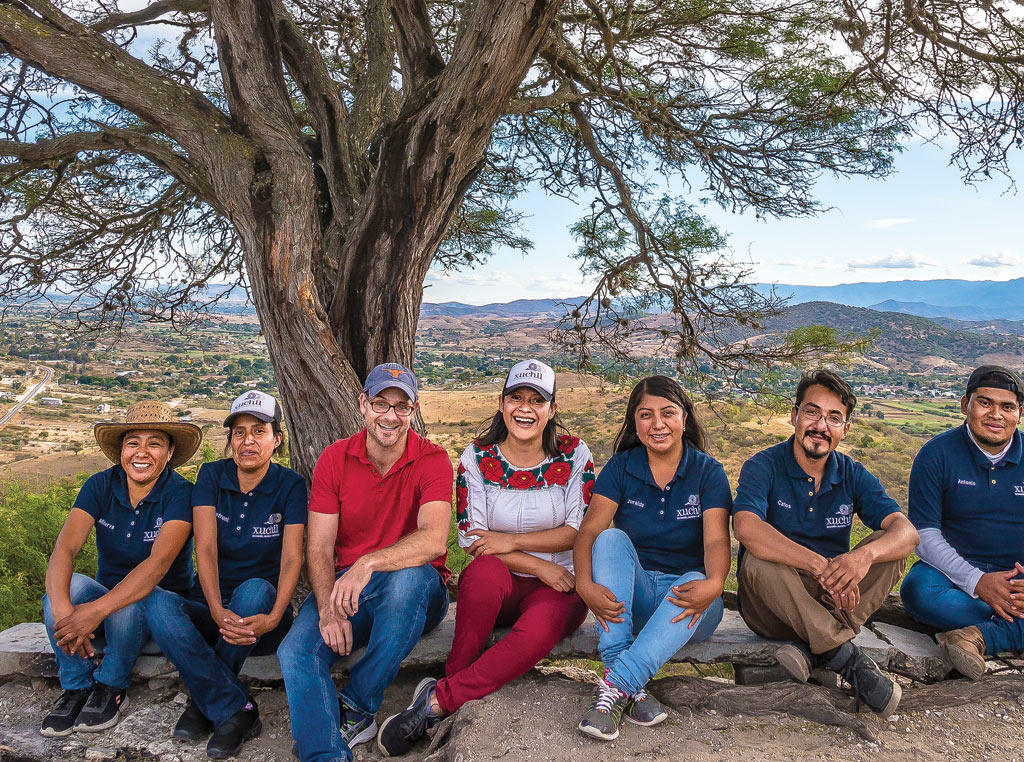 Mexican mesquite farmer family