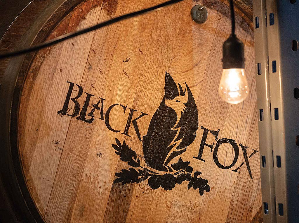Black Fox Distillery barrel