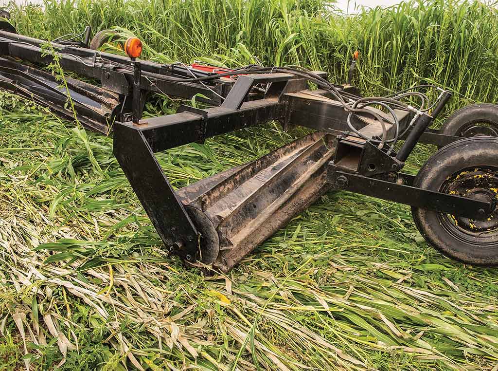 closeup of crop roller