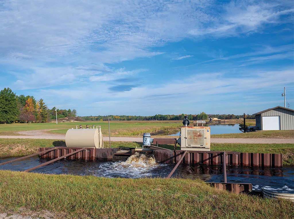 water pump flooding cranberry bed