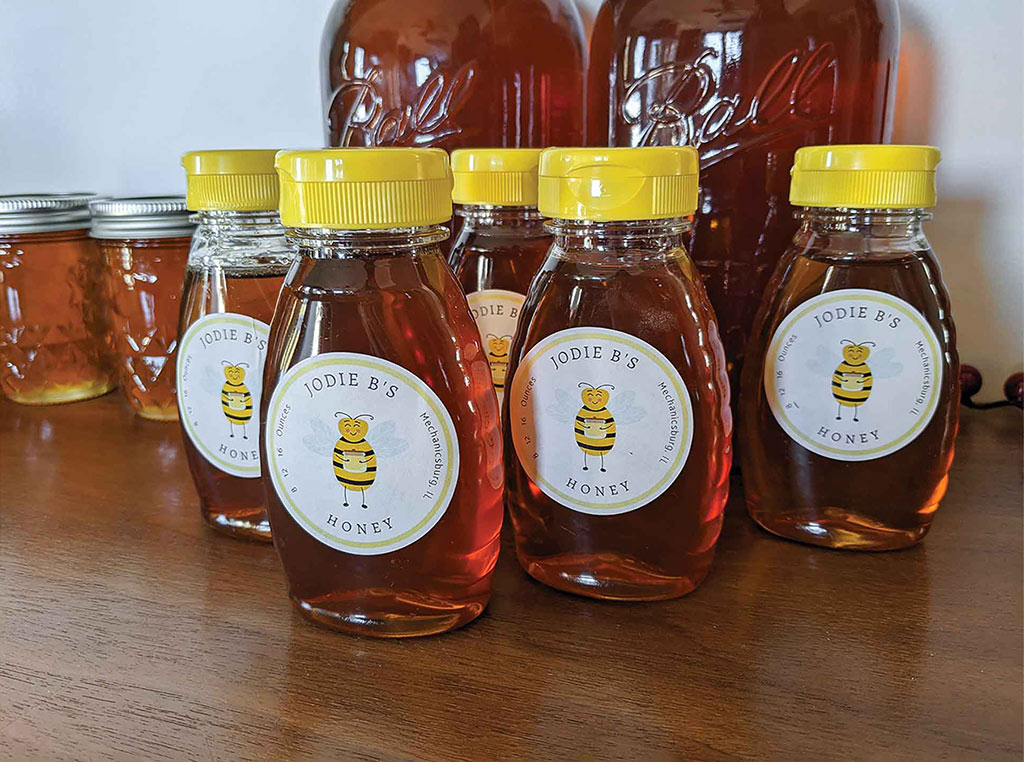 bottles of honey