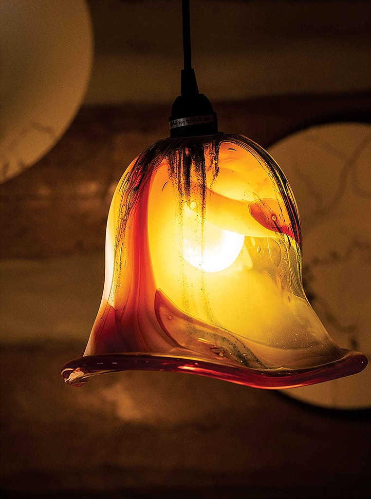 amber glass lamp shade globe