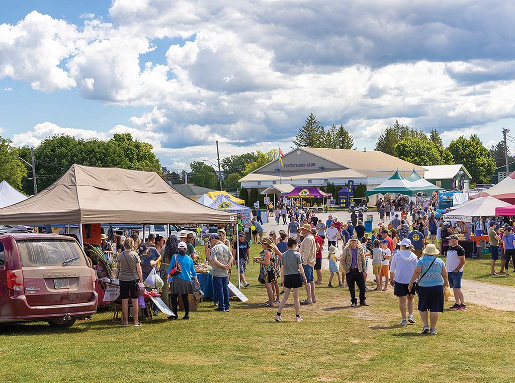 panorama of garlic festival