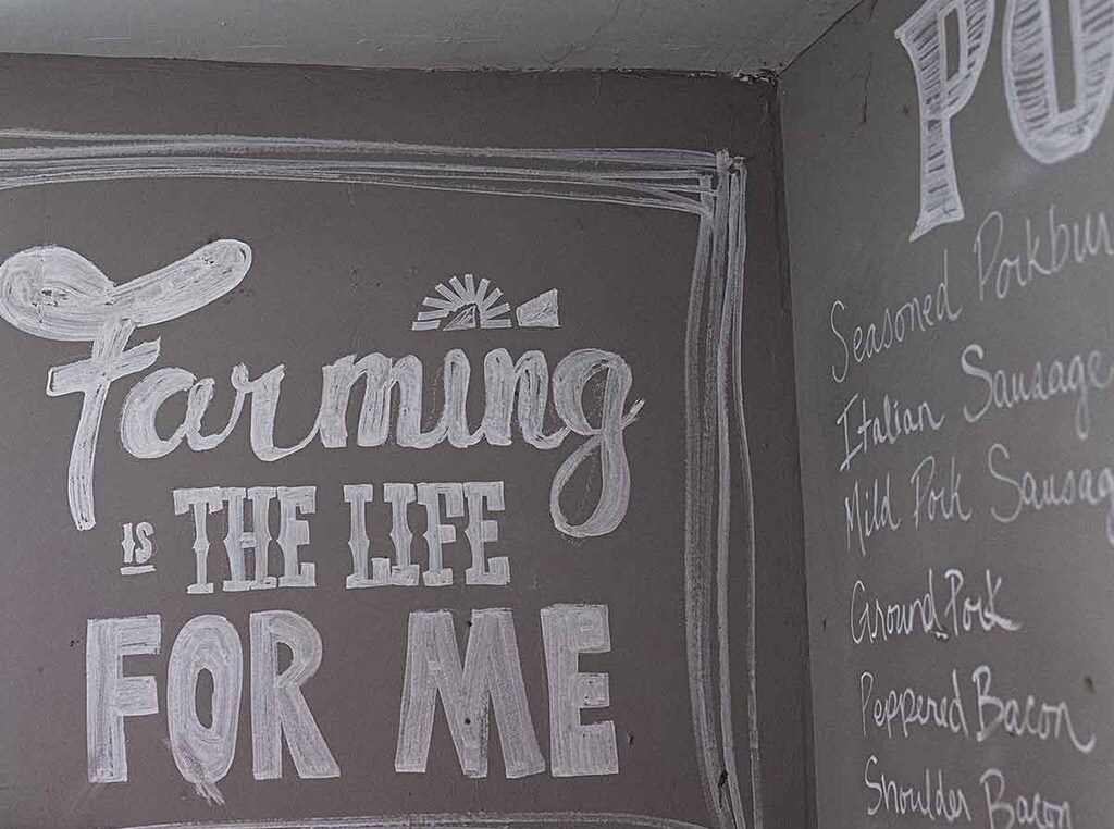 two chalkboards with writing on them