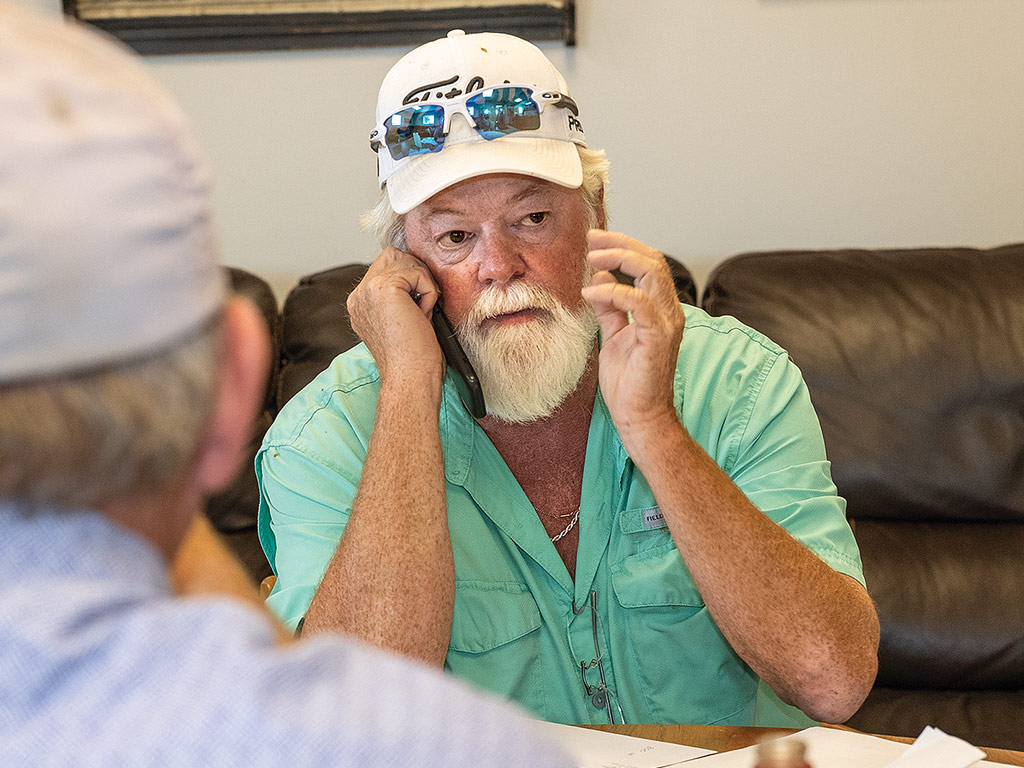 Person speaking on a mobile cell phone