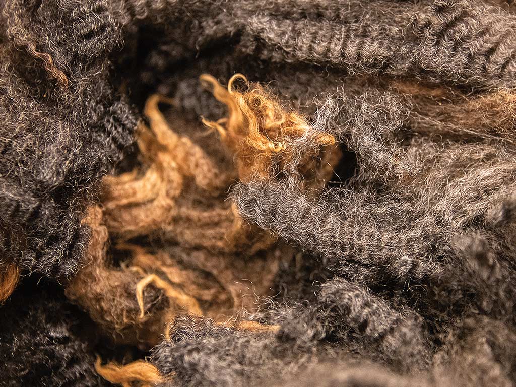 A closeup of brown fleece.