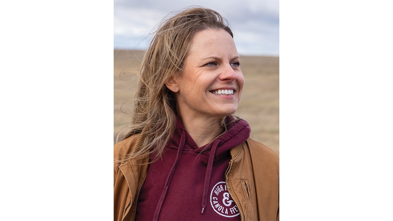 Person in maroon hoodie and brown jacket outdoors, text reads 'High Hopes & Carola Fiedler'.