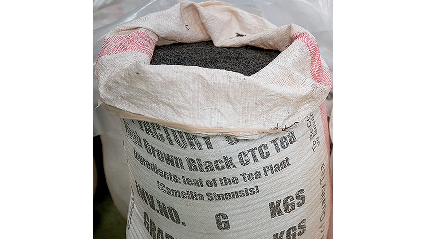 A bag of ground up tea.